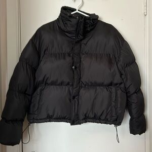 Pretty little thing bomber puffer cropped jacket